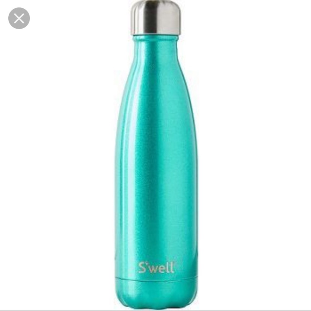 New S’well Swell 17 oz Insulated Water Bottle Hot Cold  Sweet Mint Green Shine